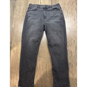 12L American Eagle Outfitters AE High Waisted Mom Jeans Gray Stretch